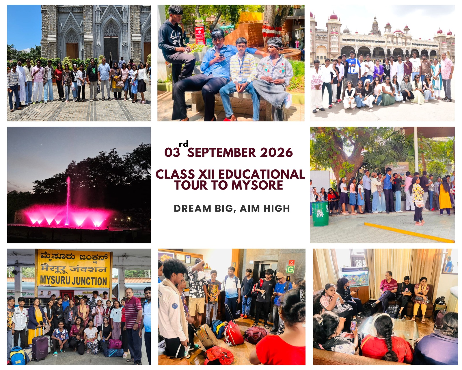 Class XII Educational Tour to Mysore
