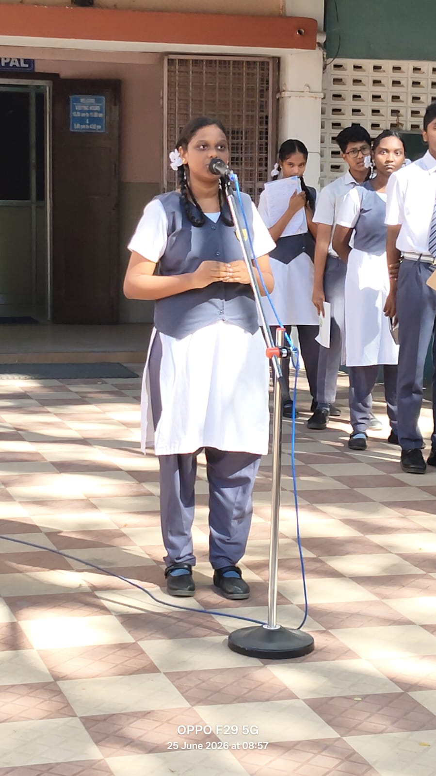 Motivational talk by our school pupil leader