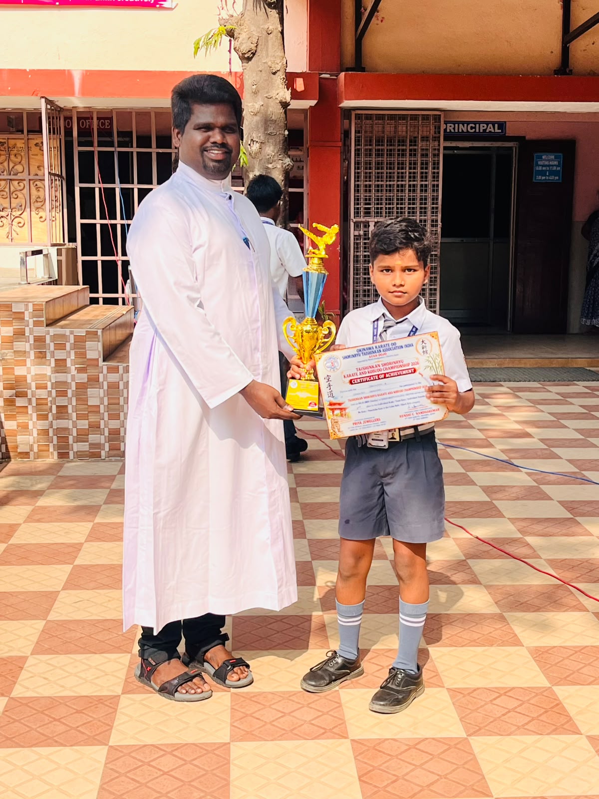 Yashwanth secured 3rd Place in the Karate and Kobudo Championship 